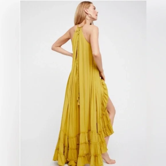 Free People Asymmetrical Yellow Dress - Picture 2 of 6